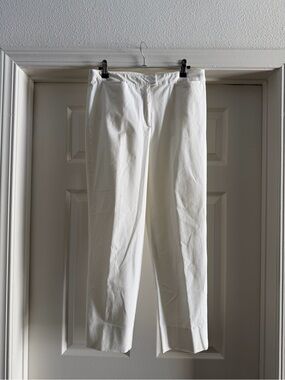 Piazza Sempione Brigitte White Straight Leg Trousers